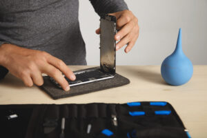 Linhas na tela do iPhone